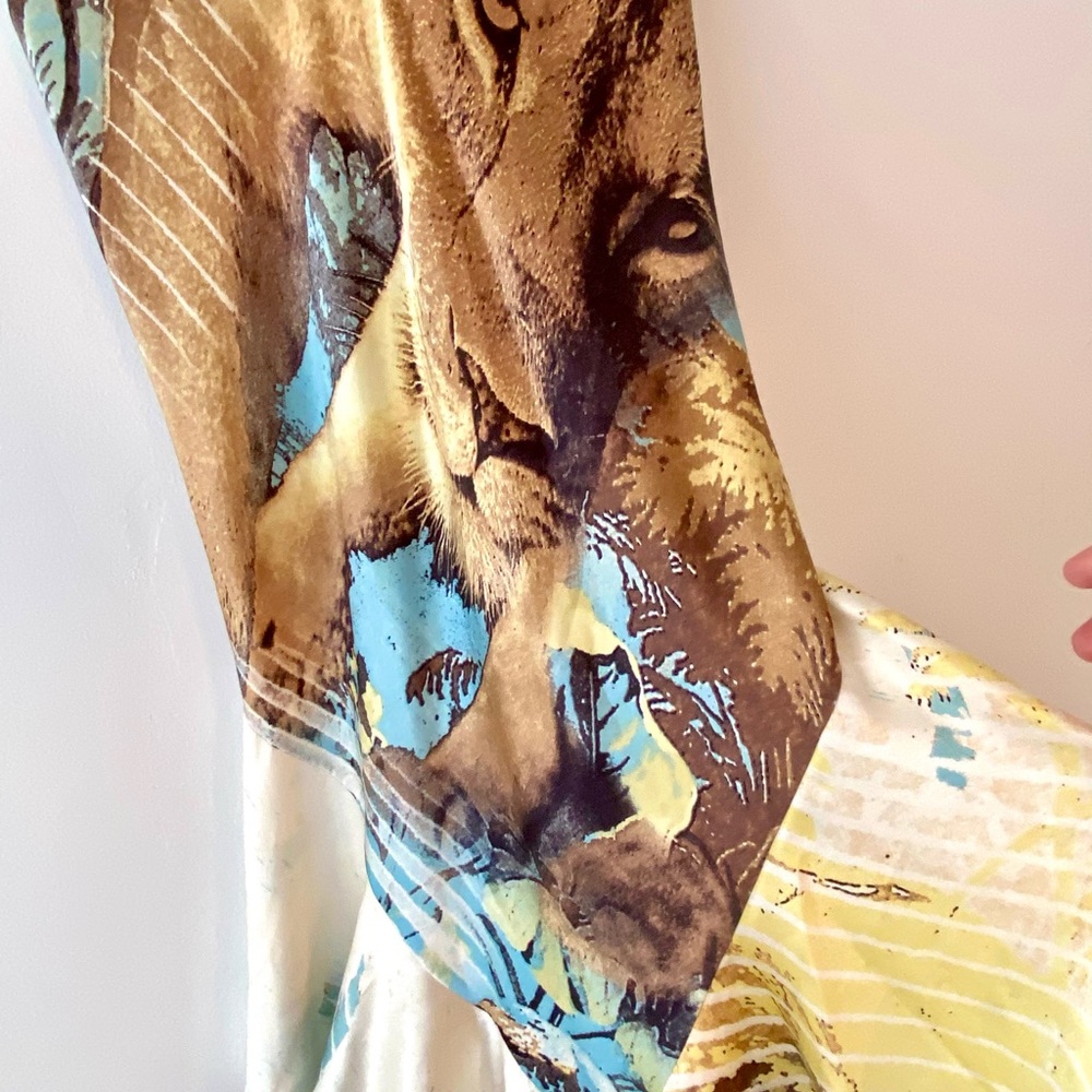 RARE, COLLECTOR’S EUC ROBERTO CAVALLI SILK TROPICAL FITTED FISHTAIL SKIRT - Picture 7 of 16